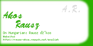 akos rausz business card